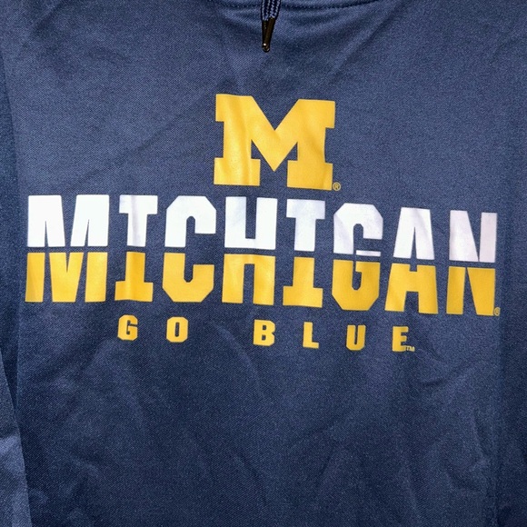🏈🏟️ University of Michigan Wolverines Marquee Stadium Navy Polyester Hoodie 🏈 - Picture 13 of 14